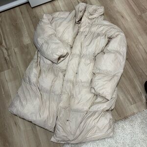 Fashion Nova Light Beige Puffer Jacket